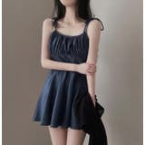 ダークブルー | キャミワンピース【韓国ファッション】 | Bifrost