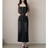 ブラック | キャミワンピース【韓国ファッション】 | Bifrost