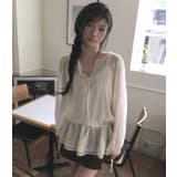 ホワイト | ブラウス【韓国ファッション】 | Bifrost