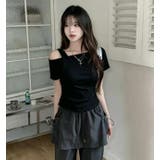 ブラック | Tシャツ【韓国ファッション】 | Bifrost
