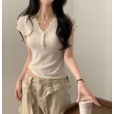 ベージュ | Ｔシャツ【韓国ファッション】 | Bifrost