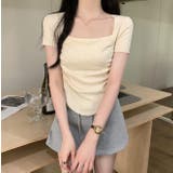 ベージュ | Tシャツ【韓国ファッション】 | Bifrost