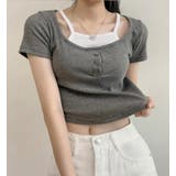 グレー | Tシャツ【韓国ファッション】 | Bifrost