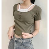 カーキ | Tシャツ【韓国ファッション】 | Bifrost