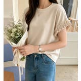ベージュ | Tシャツ【韓国ファッション】 | Bifrost
