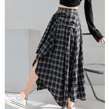 タイアップデザイン × 不規則ヘム グリッドスカート、個性的ファッションを演出 | Bifrost | 詳細画像4 