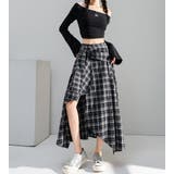 タイアップデザイン × 不規則ヘム グリッドスカート、個性的ファッションを演出 | Bifrost | 詳細画像10 