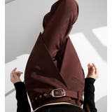 ベルト付きフェイクツーピース ゆったりワイドパンツ | Bifrost | 詳細画像12 