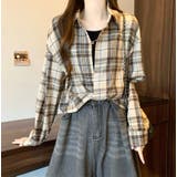 グリッドシャツ × インナー 2 ピースセット、カジュアルレイヤードスタイル | Bifrost | 詳細画像16 