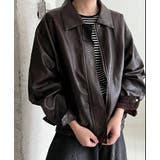 ターンダウンカラー オーバーサイズ レザーアウター | Bifrost | 詳細画像5