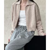 ターンダウンカラー ショート ニットアウター ファスナーデザイン | Bifrost | 詳細画像7