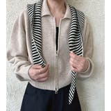 ターンダウンカラー ショート ニットアウター ファスナーデザイン | Bifrost | 詳細画像9