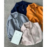 ターンダウンカラー ショート ニットアウター ファスナーデザイン | Bifrost | 詳細画像13