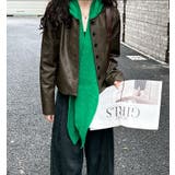 丸襟 ボタンフロント ショートレザージャケット | Bifrost | 詳細画像5