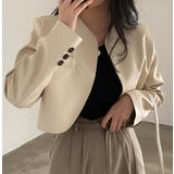 ノーカラー ショートカット レザージャケット | Bifrost | 詳細画像2