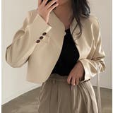 ノーカラー ショートカット レザージャケット | Bifrost | 詳細画像13