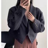 ショートラペル ダブルボタン 袖アクセント ブレザー | Bifrost | 詳細画像2