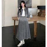 ミニマルデニム ショートカットジャケット フリンジヘムロングスカート | Bifrost | 詳細画像12