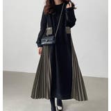 パッチワーク プリーツ ポケット付き ロングスリーブ ワンピース | Bifrost | 詳細画像6