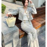 ミニマル丸ネックショート メタルボタン ワイドレッグ セット | Bifrost | 詳細画像3 