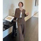 ミニマル丸ネックショート メタルボタン ワイドレッグ セット | Bifrost | 詳細画像7 