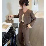 ミニマル丸ネックショート メタルボタン ワイドレッグ セット | Bifrost | 詳細画像8 