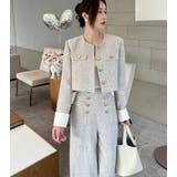 ミニマル丸ネックショート メタルボタン ワイドレッグ セット | Bifrost | 詳細画像9 