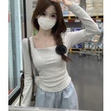 シルエットが美しいスクエアネックロングスリーブトップス | Bifrost | 詳細画像8