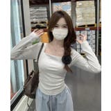 シルエットが美しいスクエアネックロングスリーブトップス | Bifrost | 詳細画像9