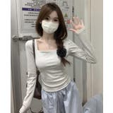 シルエットが美しいスクエアネックロングスリーブトップス | Bifrost | 詳細画像10