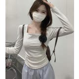 シルエットが美しいスクエアネックロングスリーブトップス | Bifrost | 詳細画像11