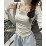 シルエットが美しいスクエアネックロングスリーブトップス | Bifrost | 詳細画像13