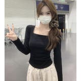 シルエットが美しいスクエアネックロングスリーブトップス | Bifrost | 詳細画像14