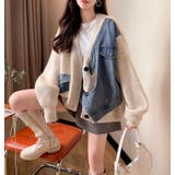 デニムパネルツインジッパーカーディガン | Bifrost | 詳細画像2 