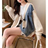 デニムパネルツインジッパーカーディガン | Bifrost | 詳細画像4 