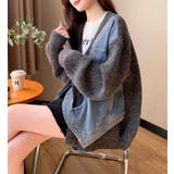 デニムパネルツインジッパーカーディガン | Bifrost | 詳細画像11 