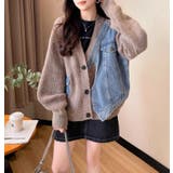 デニムパネルツインジッパーカーディガン | Bifrost | 詳細画像13 