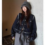 ブルー | コントラスト縫い目デニムジャケット | Bifrost