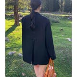 ブラック | 背面リボンディテールオーバーサイズブレザー | Bifrost