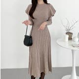 フリル袖プリーツニットロングワンピース | Bifrost | 詳細画像5 