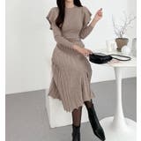 フリル袖プリーツニットロングワンピース | Bifrost | 詳細画像6 