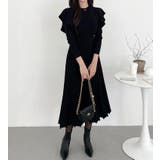 フリル袖プリーツニットロングワンピース | Bifrost | 詳細画像9 