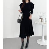 フリル袖プリーツニットロングワンピース | Bifrost | 詳細画像10 