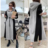 カラーブロックパーカーワンピース | Bifrost | 詳細画像1 