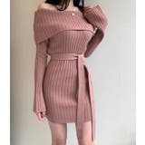 オフショルダーリブニットワンピース | Bifrost | 詳細画像1 