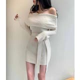 オフショルダーリブニットワンピース | Bifrost | 詳細画像2 