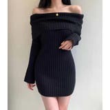 オフショルダーリブニットワンピース | Bifrost | 詳細画像3 