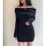 オフショルダーリブニットワンピース | Bifrost | 詳細画像4 