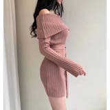 オフショルダーリブニットワンピース | Bifrost | 詳細画像15 