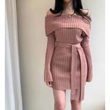 オフショルダーリブニットワンピース | Bifrost | 詳細画像17 